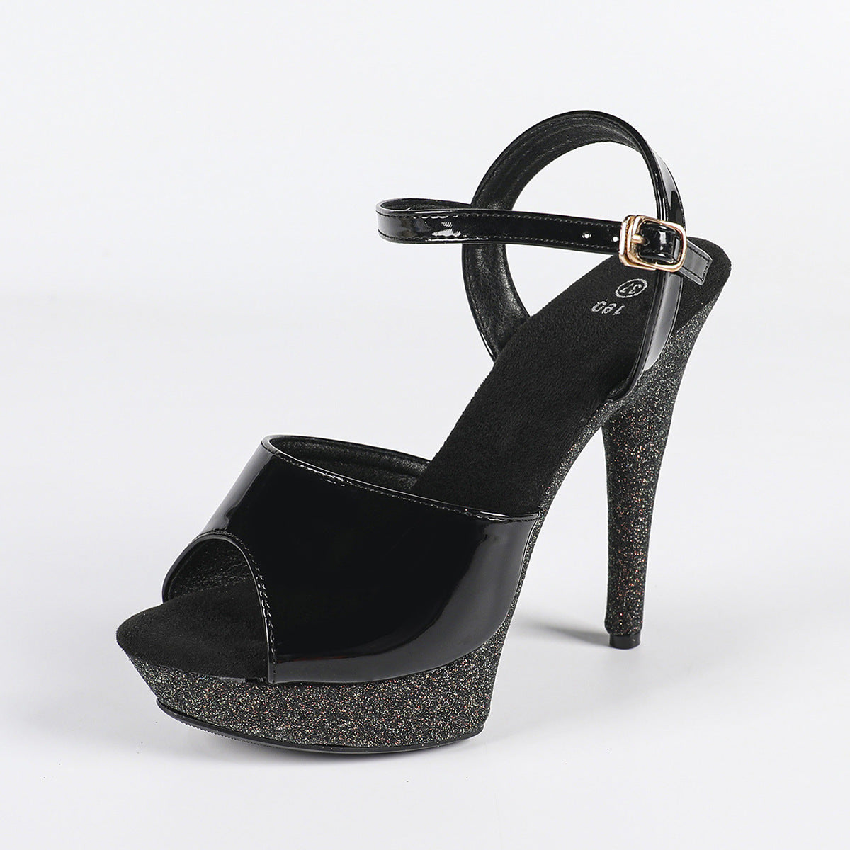 Womens Thin Heel Rhinestone Sandals