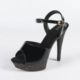 Womens Thin Heel Rhinestone Sandals