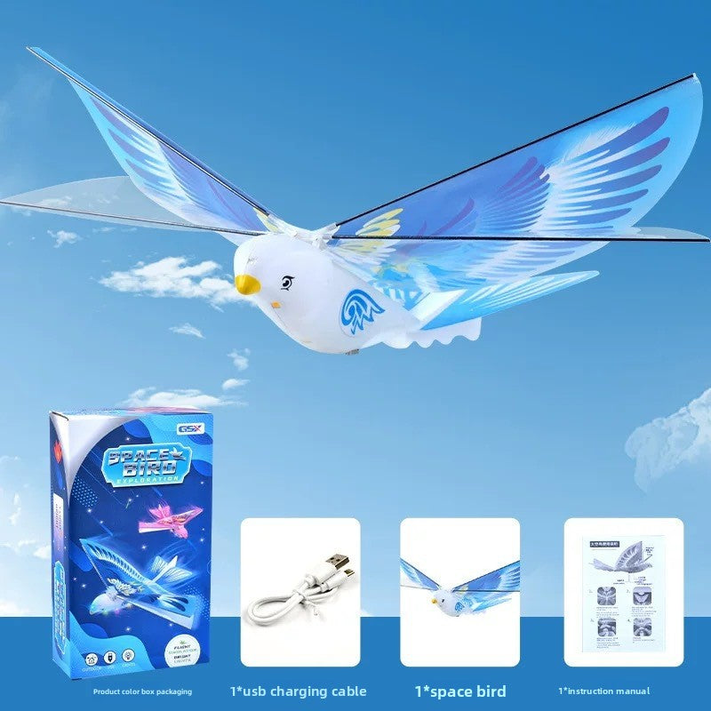 Electric Simulation Luban Flying Bird 360 Degree Spinning Flapping Wing Glowing Toy