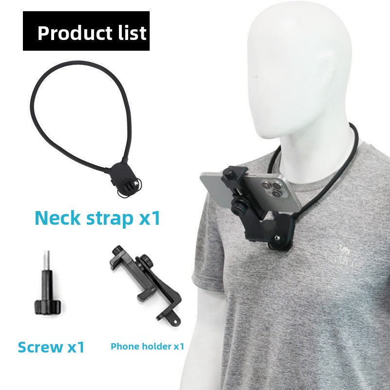 Sports camera mobile phone silicone hanging neck bracket