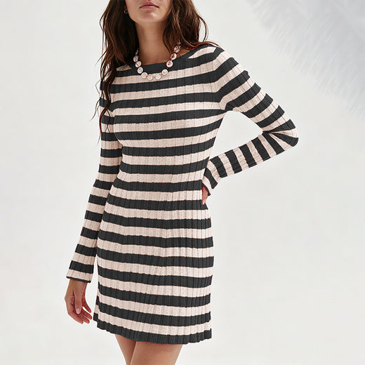 Women's Striped Knitwear Dress