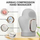 Hand Massager with Heat Compression Carpal Tunnel Wrist Finger Massagers Kneading Rollers Electric Portable Vibrating Gloves