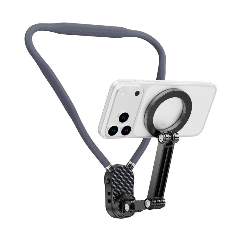 Neck-mounted mobile phone holder