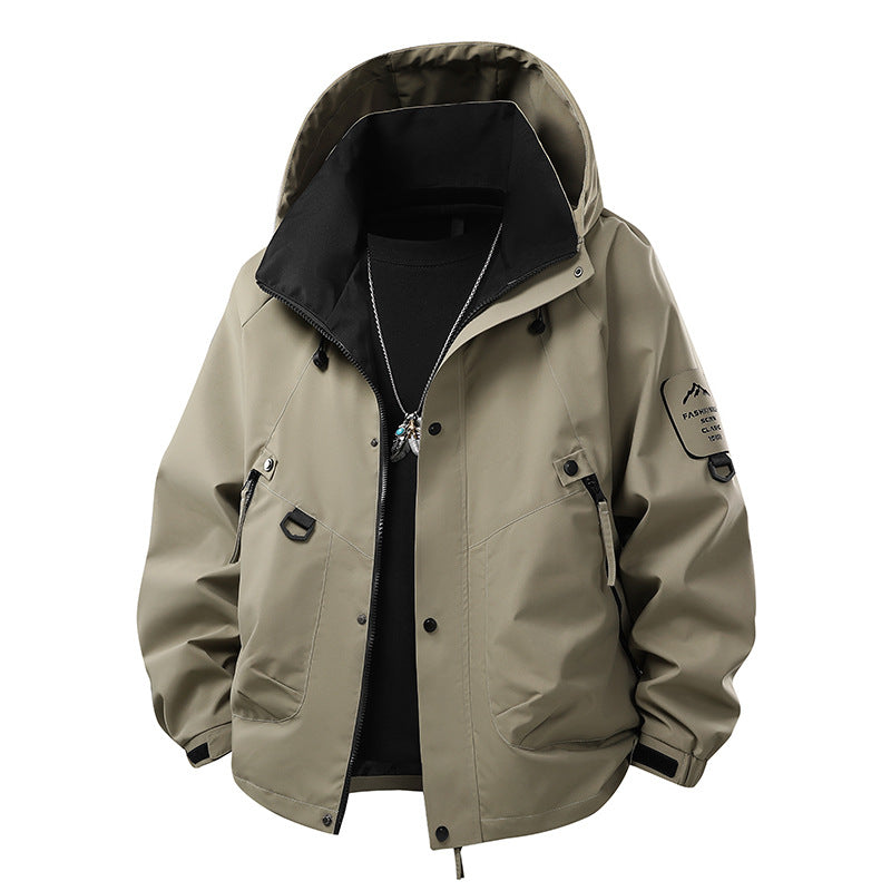 Mens Hooded Windproof Jacket