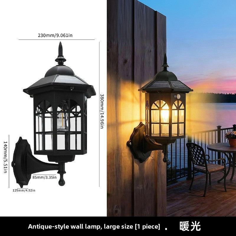 Solar Powered Outdoor Wall Light with Motion Sensor