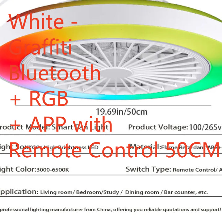 Modern  Smart Ceiling Fan Light
