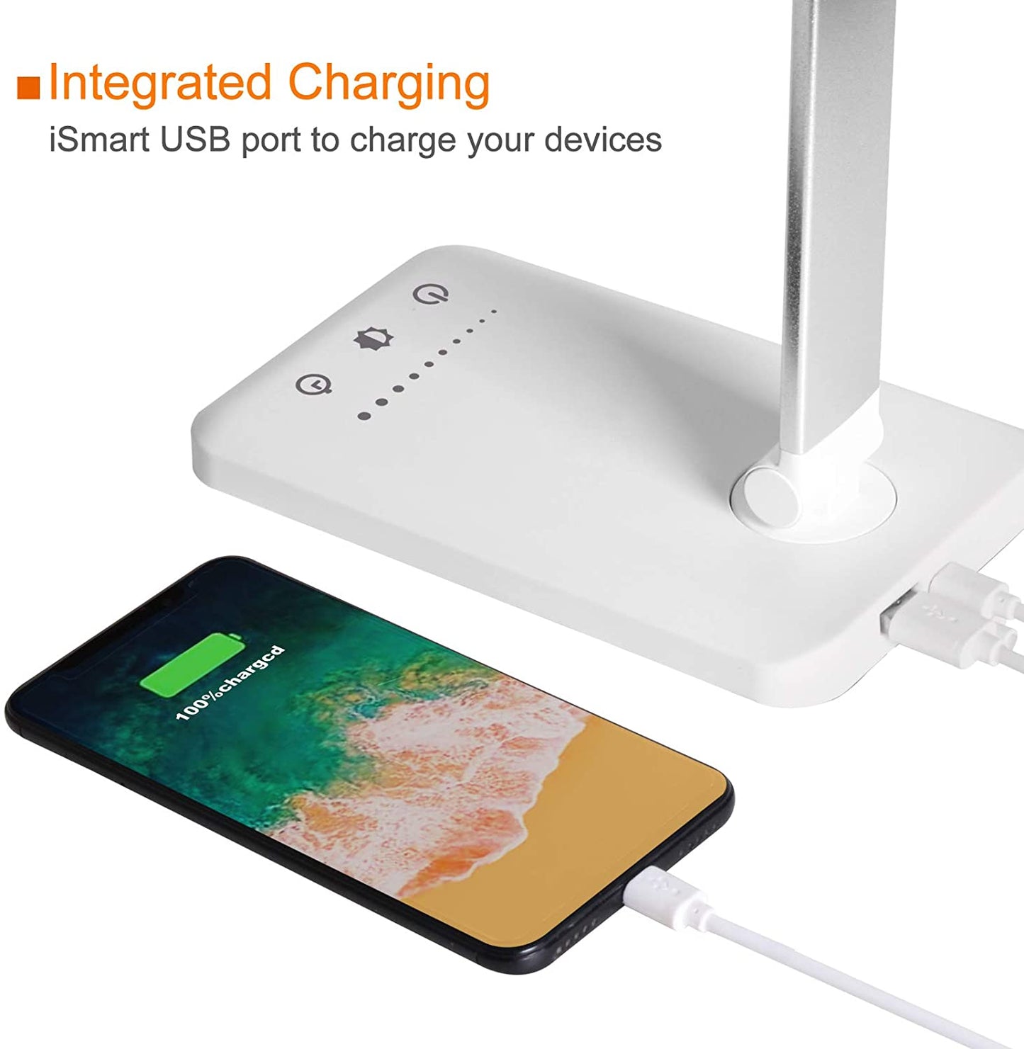 LED Flex Desk Lamp with Phone Charger