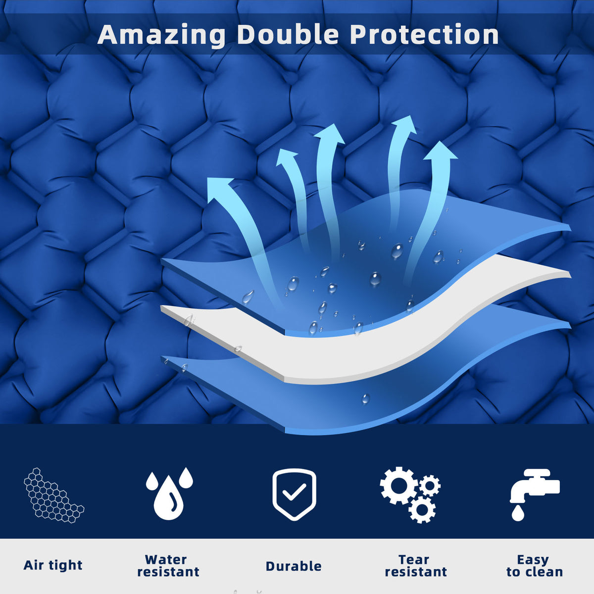 Portable Inflatable Mattress with Built-in Pump