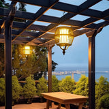 Outdoor solar-powered pendant light