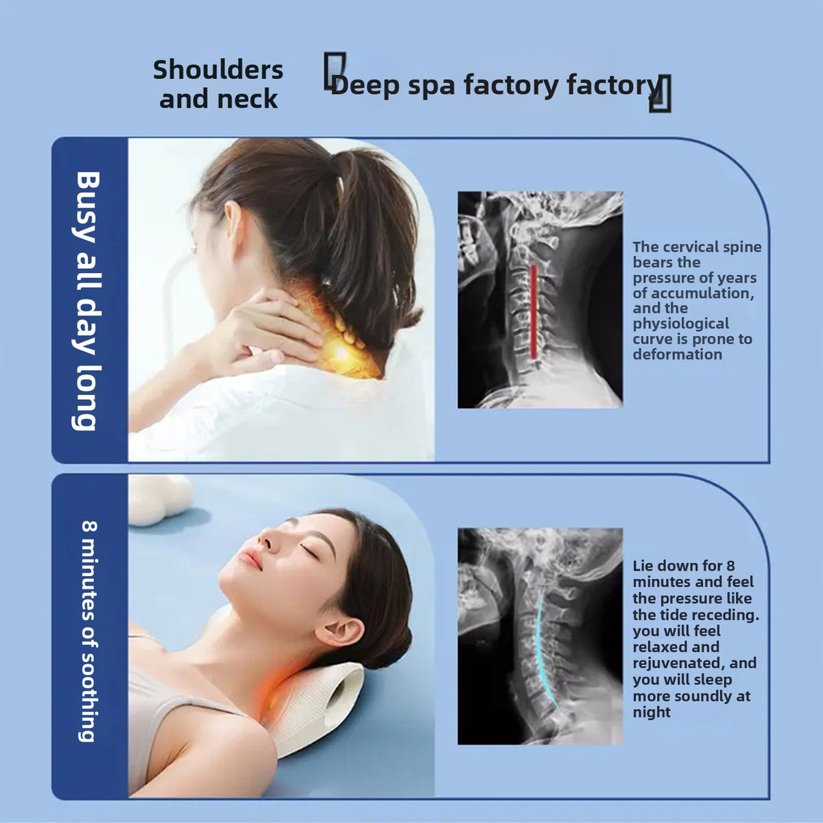 Cervical Massage Pillow with Gravity Acupressure