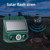 Solar Powered Animal Deterrent with Ultrasonic and Flash Technology