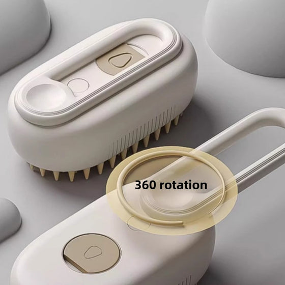 Pet Steam Brush, 2-in-1 Spray Grooming Brush for Cats and Dogs