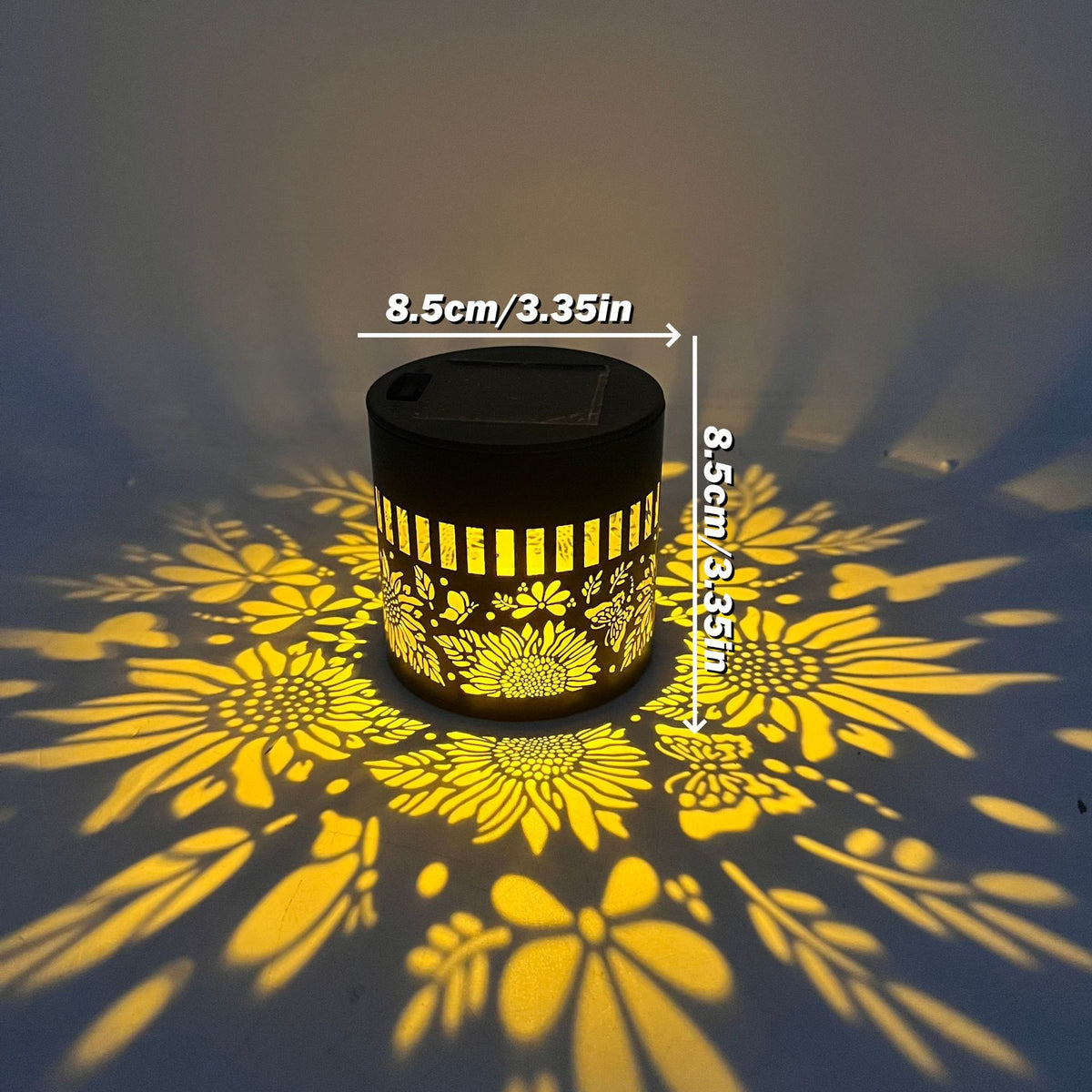 Solar Powered Outdoor Garden Light with Decorative Patterns
