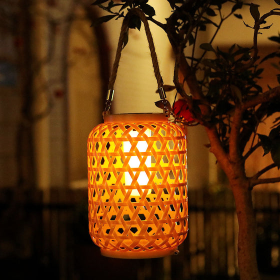 Solar Chinese Style Rattan Hanging Lantern Garden & Outdoor product image 4
