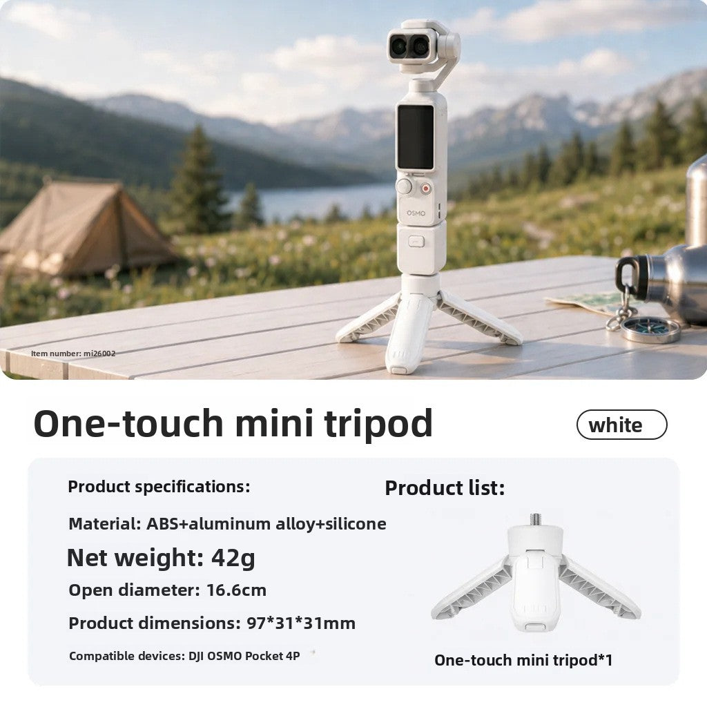 Mini One-Touch Open Tripod Stand for DJI Action Camera Pocket 4 Pro 3