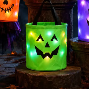 Halloween LED Glow Candy Basket