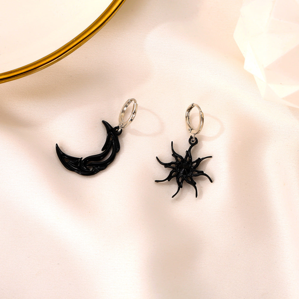 Sun and moon earrings