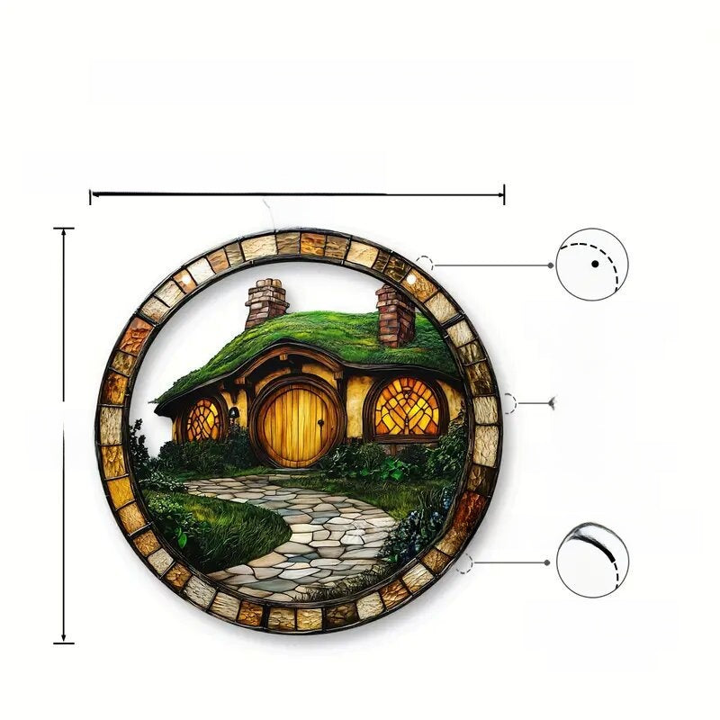 Tree of Life Acrylic Stained Glass Hanging Decoration