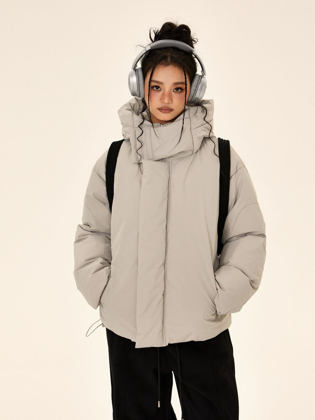 Men's High Collar Cotton-Padded Thickened Jacket