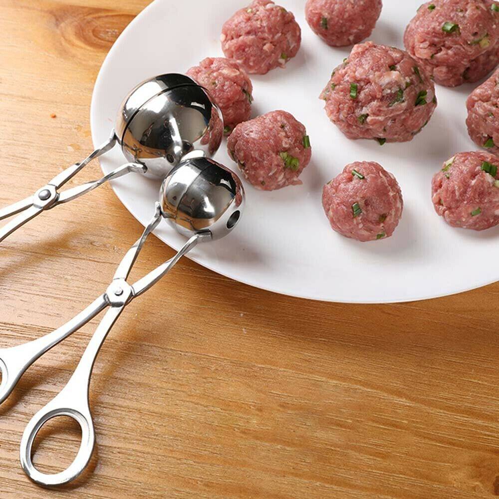 Meatball maker handle and hinge detail view