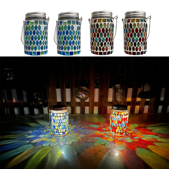 Solar Mosaic Peacock Light Glass Bottle Decor product image 1