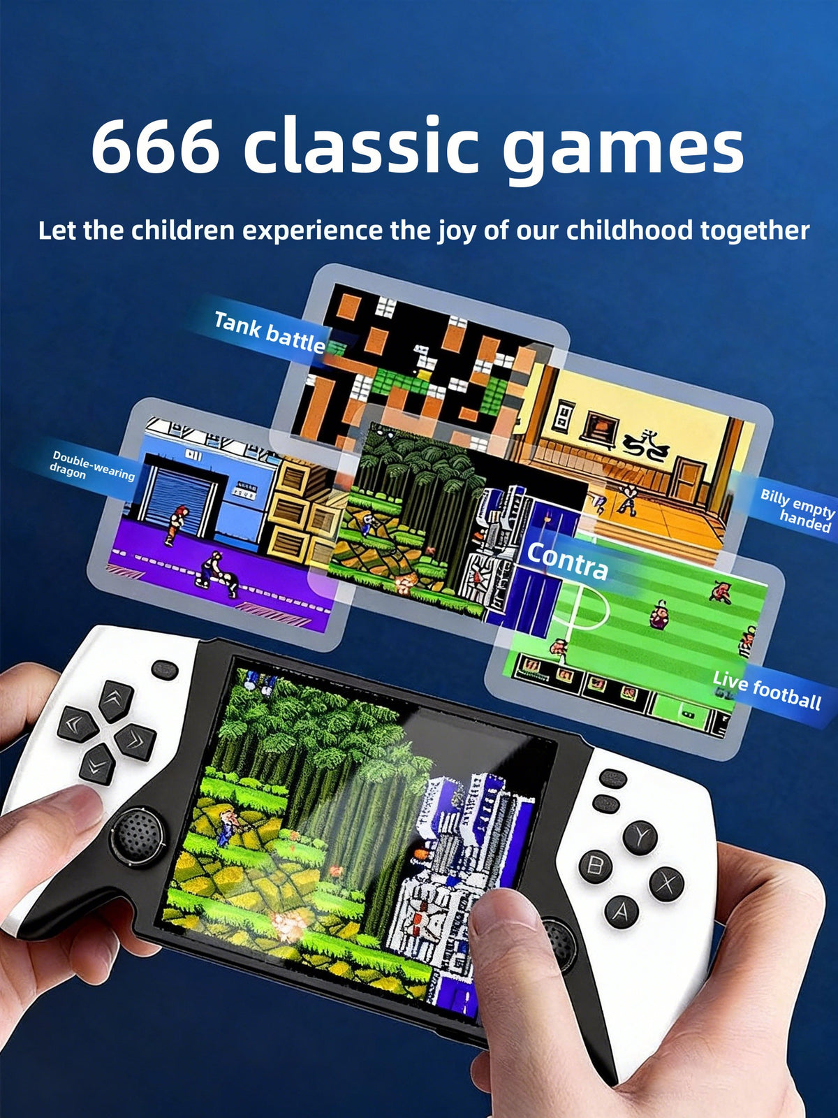 Handheld Game Console with Large Screen and Eye Protection