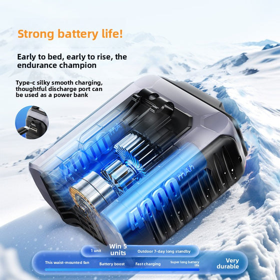 Portable Waist Fan with Emergency Light Outdoor Lighting & Tools product image 2