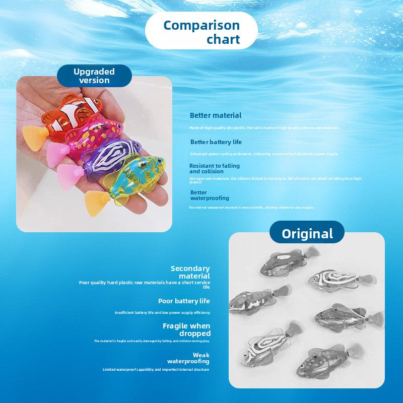 Electric Swimming Glow Sensor Fish Toy