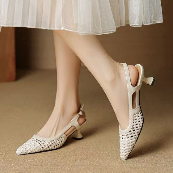 Women's woven slingback heels, photo 3