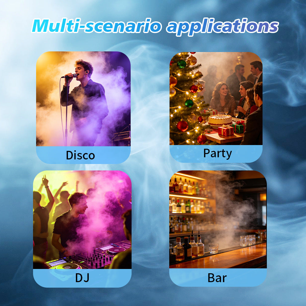1500W Remote Control RGB Smoke Machine with Music Sync