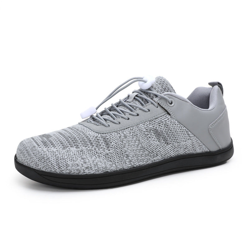 Men's Wide Toe Breathable Flyknit Hiking Sneakers
