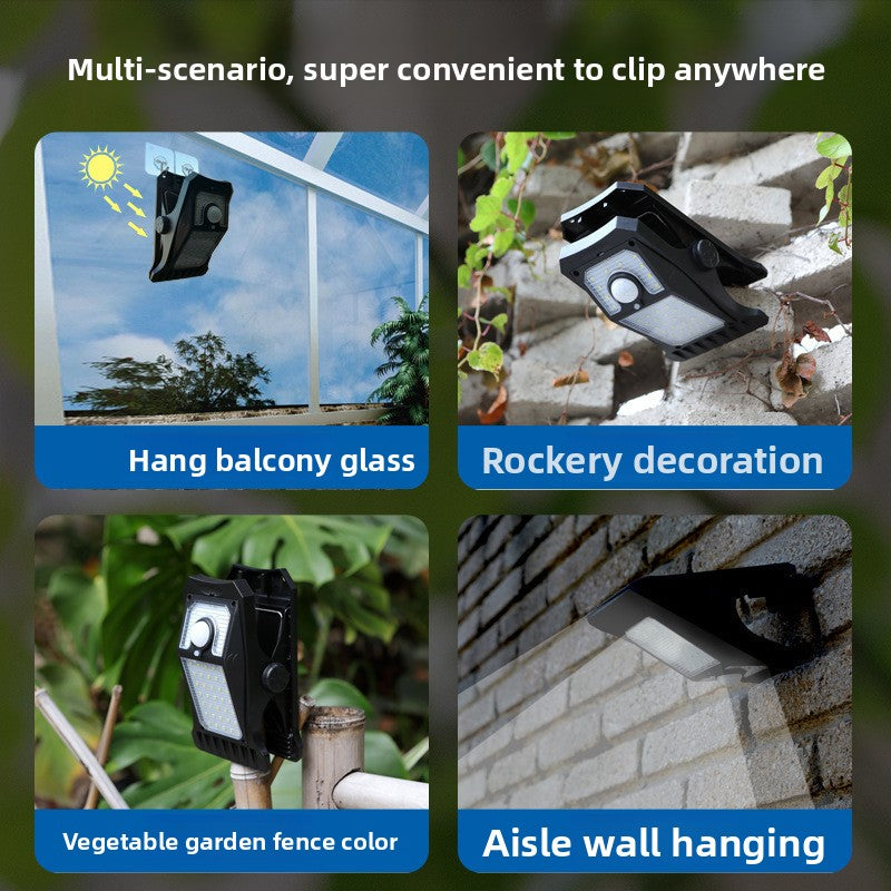 Solar Powered Motion Sensor Outdoor Wall Light