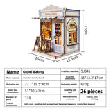 DIY Wooden Bakery Cabin Model with Light product image 2