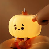Pumpkin-shaped silicone pat light