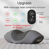 Electric Neck Massager Pillow Cervical Stretcher Heating Vibration Massage Back Traction Orthopedic Sleeping Pillows Support