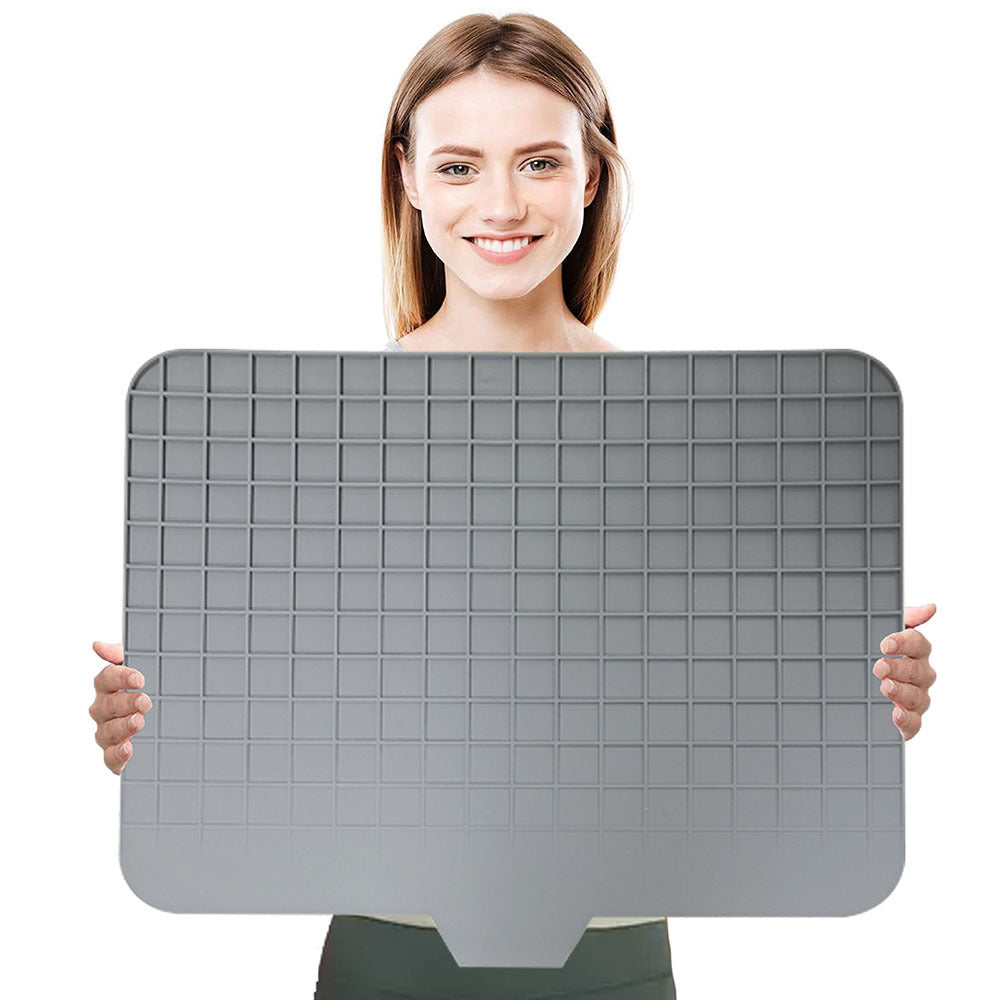 Silicone Slope Drainage Mat Large Square Kitchen Bar Tray