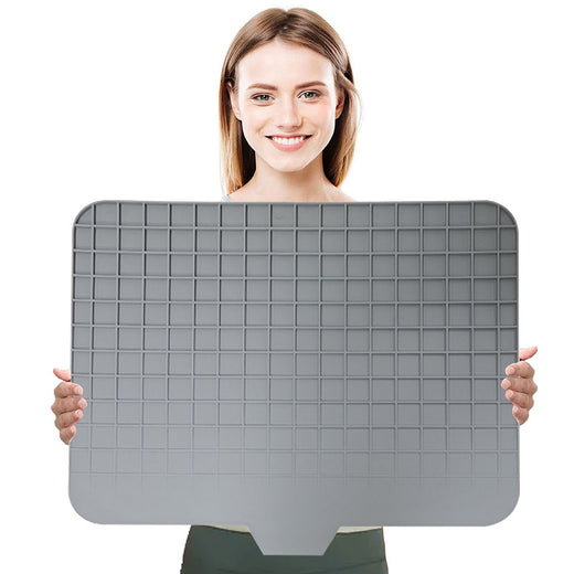 Silicone Slope Drainage Mat Large Square Kitchen Bar Tray