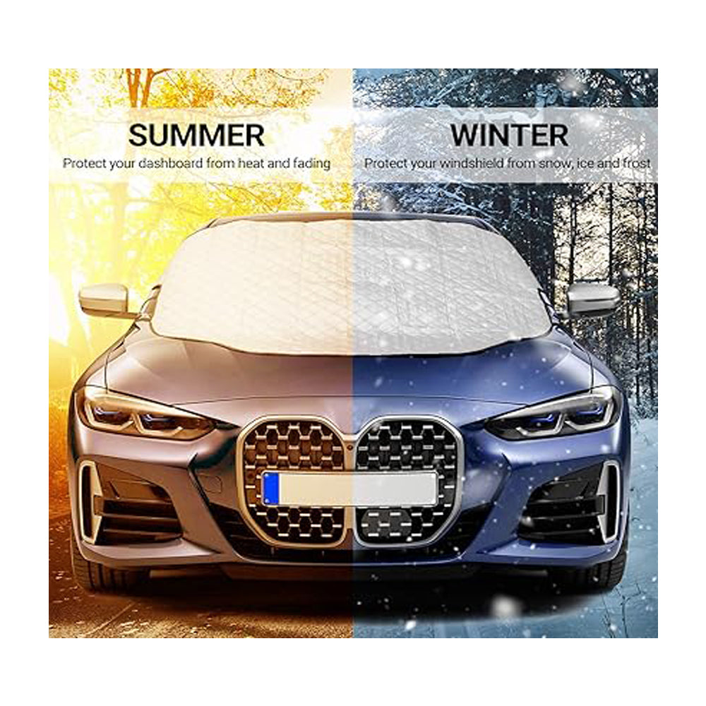 Windshield cover used in summer and winter