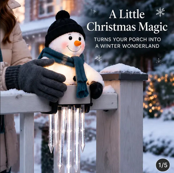 Winter Snowman Santa Icicle String Lights