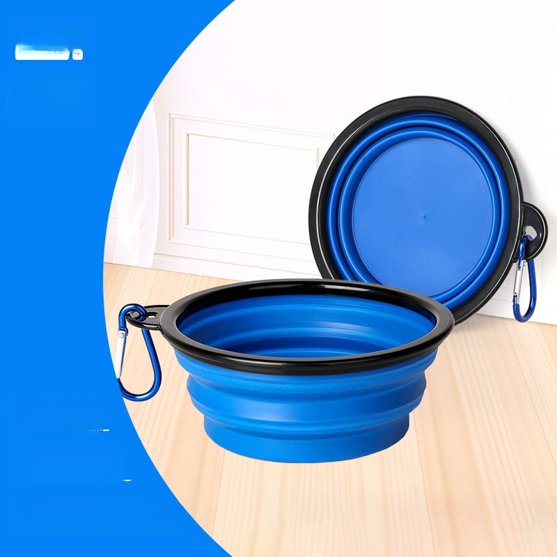 Portable pet outdoor drinking water adjustable bowl