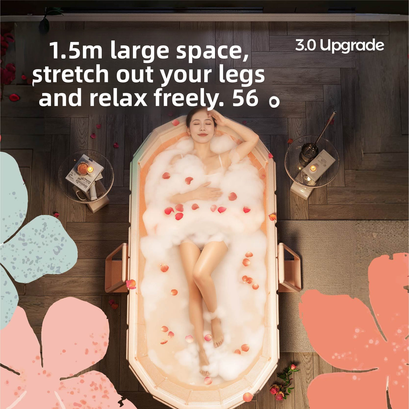 Thickened Foldable Bathtub with Insulation Cover