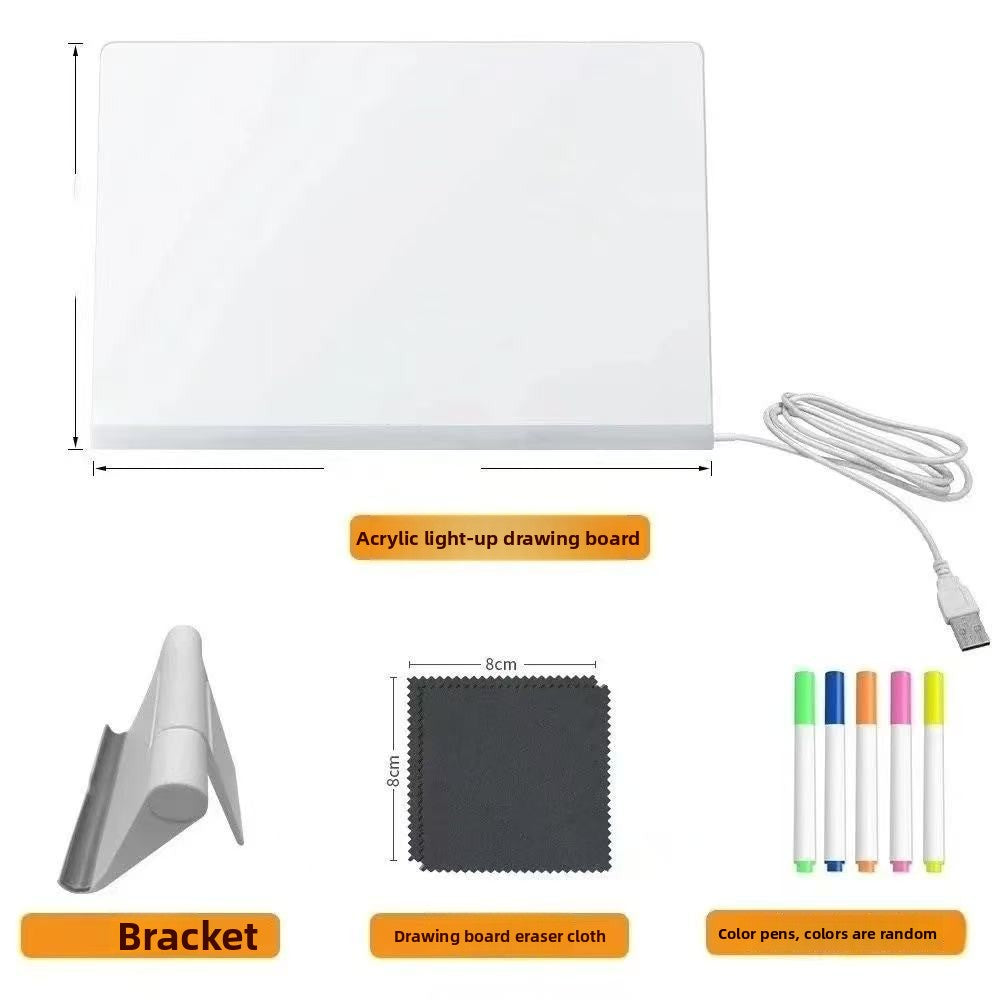 DIY luminous drawing board stall - transparent type