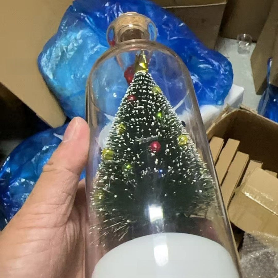 Glass bottle with miniature Christmas tree, photo 3