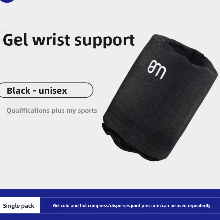 Dual Therapy Reusable Gel Wrist Support for Sports Injury and Joint Pain Relief