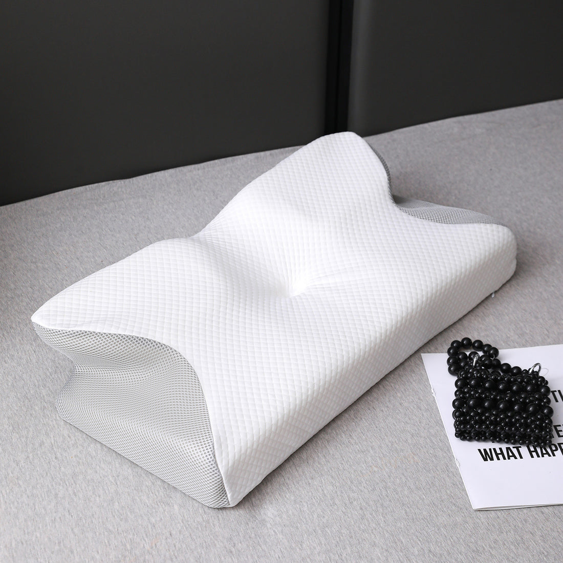 Ergonomic Memory Foam Butterfly Neck Support Pillow for Sleeping