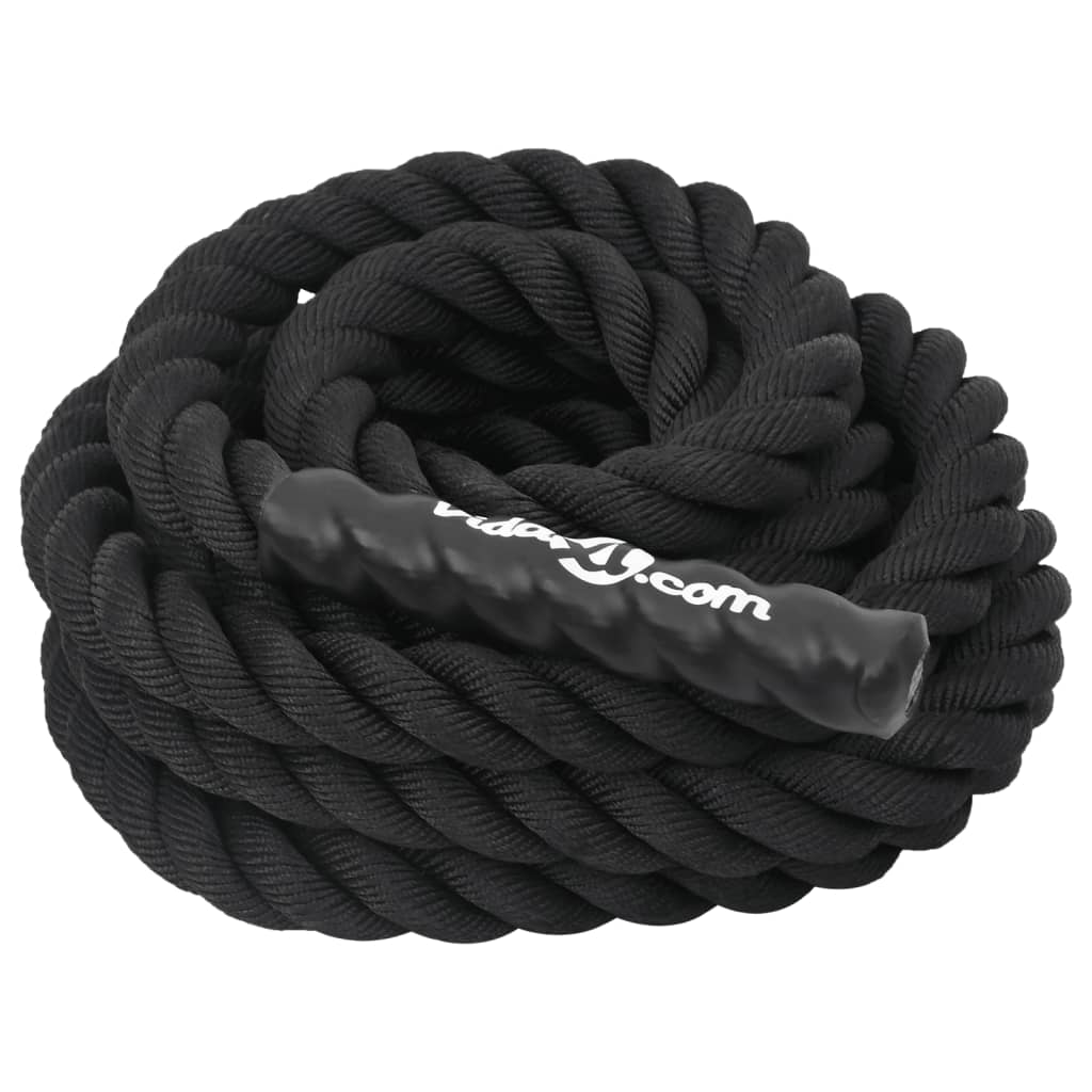Battle rope wave motion during workout