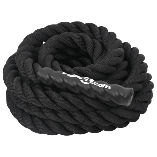 Battle rope wave motion during workout