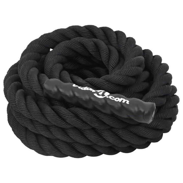Battle rope wave motion during workout