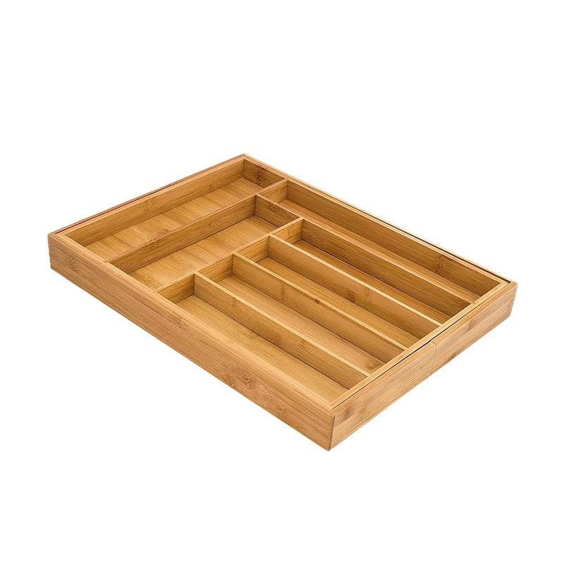 Expandable Bamboo Cutlery Drawer Organizer