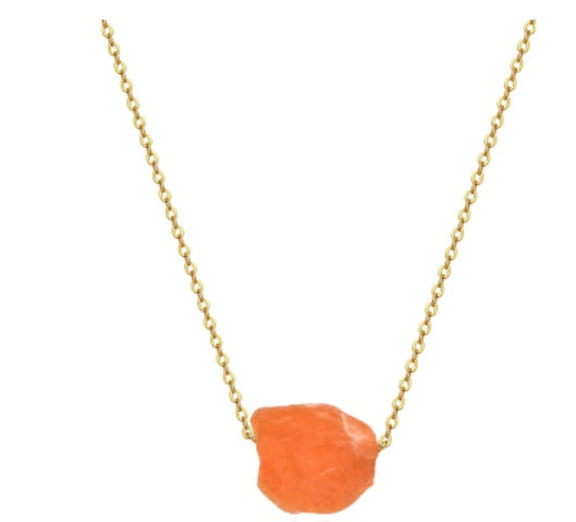 Orange stone pendant necklace, a different style not offered